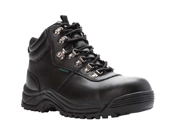 Mens Dickies Detroit Safety Work Boot High Top Black Leather FREE SOCKS
